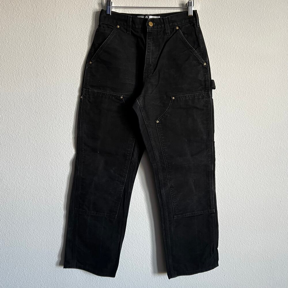 Carhartt B01 BLK black double knee work wear carpenter pants
